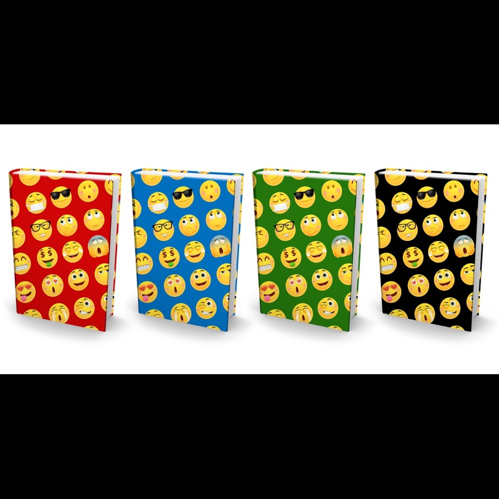 Pack of 4 Emoji Book Covers